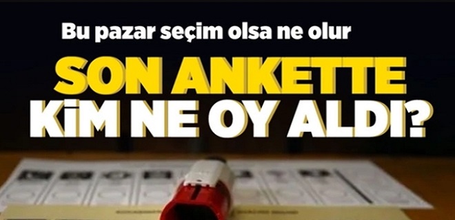 Son Seçim Anketi Açıklandı