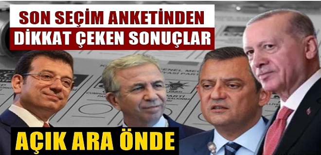Son seçim anketinden dikkat çeken sonuç