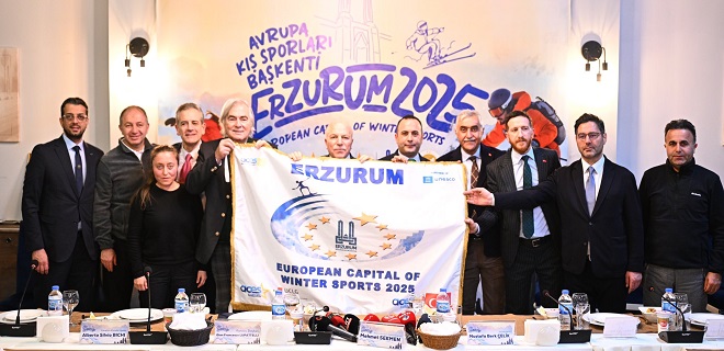 Avrupa Kış Sporları Başkenti” ilan edilen Erzurum'da görkemli bir tören yapıldı.