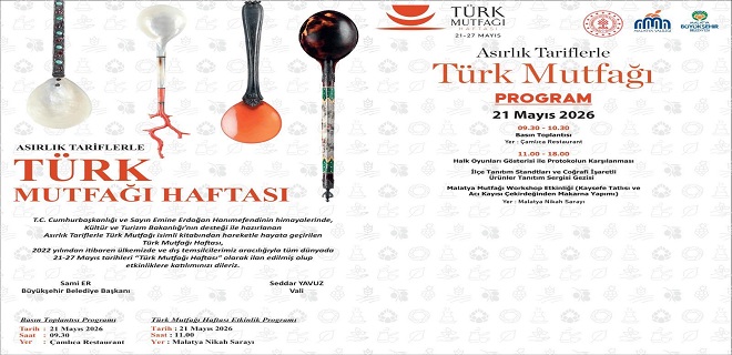 Türk Mutfağı Haftası Kapsamında “Bir Sofrada Miras” Etkinlikleri Düzenlenecek