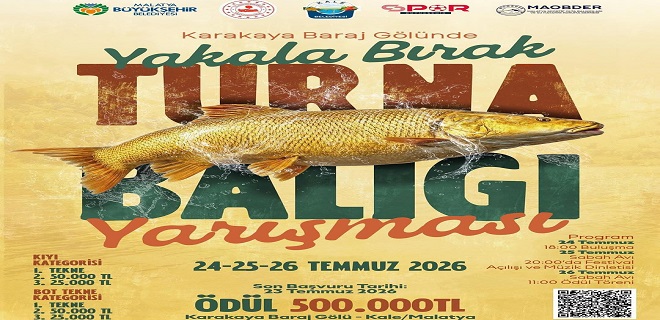 Ulusal Fırat Turna Balığı Yarışması Başlıyor