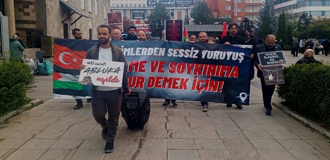 Erzurum’da Gazze İçin Sessiz Yürüyüş 151. Haftasında