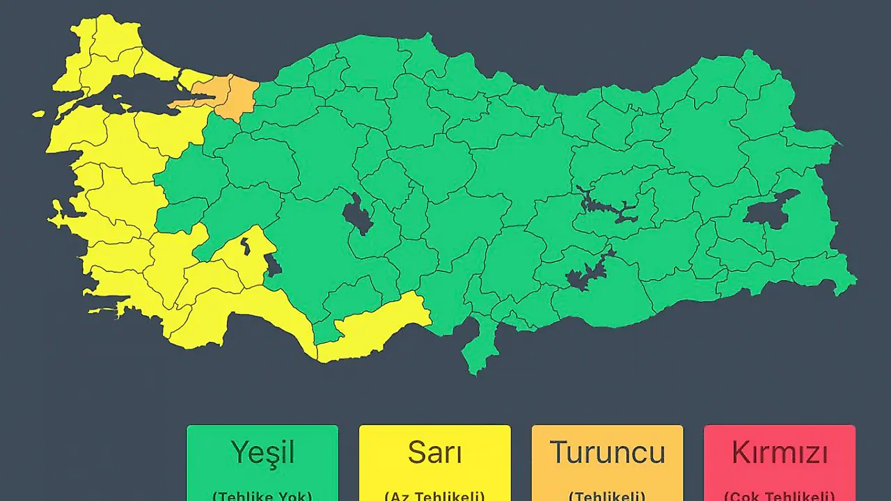 İçişleri Bakanlığı’ndan Birçok İl İçin Sağanak ve Fırtına Uyarısı