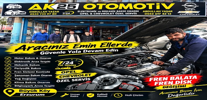 Erzurum’da Kış Öncesi Araç Bakımının Adresi: AK 25 Otomotiv