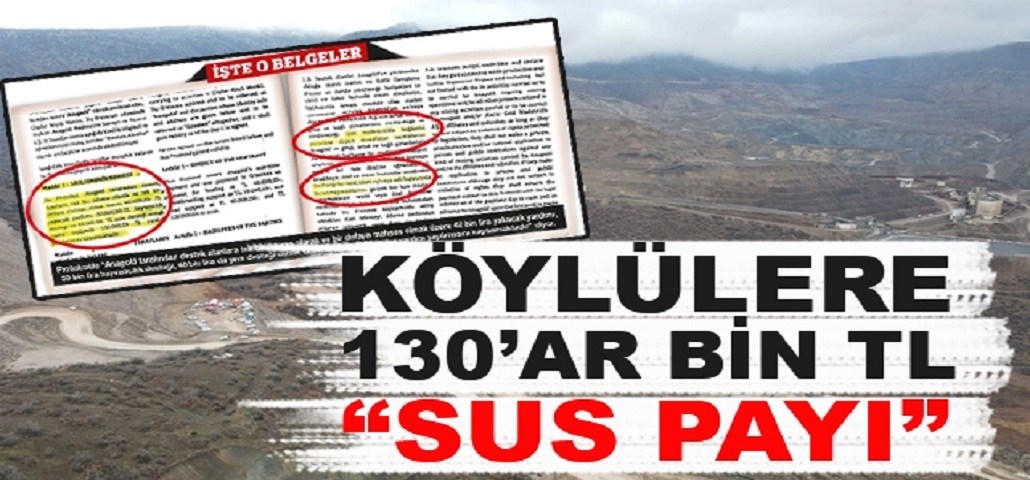 Köylülere 130'ar Bin Lira 'Sus Payı' Verilmiş