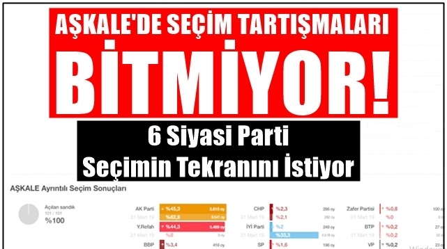 Aşkale'de Seçimin Tekrarı Talep Edildi